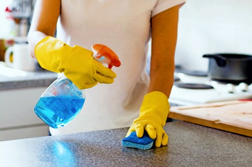 End of tenancy cleaning in a Highbury flat with kitchen and living room focus